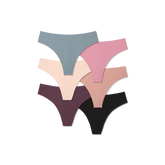 Women's No Show Thong 6-Pack