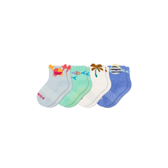 Toddler Seaside Gripper Calf Sock 4-Pack