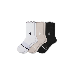 Women’s Ruffle Sport Half Calf Sock 3-Pack
