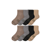 Women's Merino Wool Blend Modern Rib Quarter Sock 8-Pack