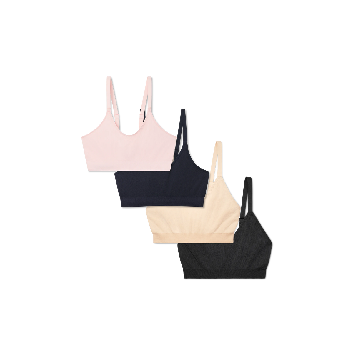 Women's Seamless Scoop Bralette 4-Pack
