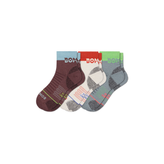 Men's Merino Wool Blend Hiking Quarter Sock 3-Pack
