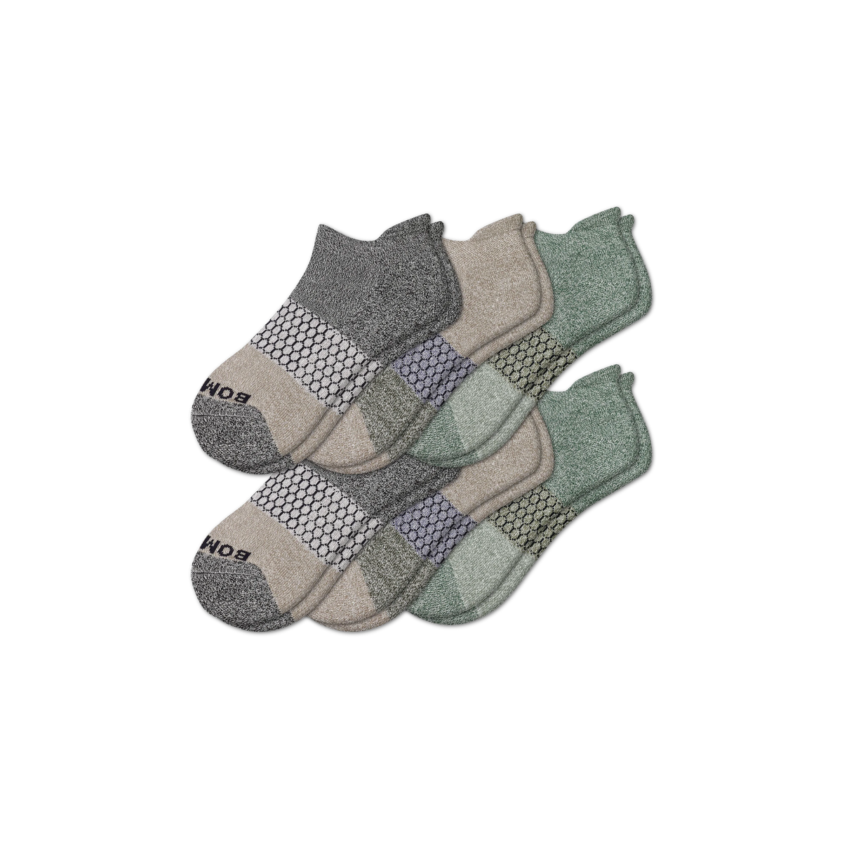 Men’s Tri-Block Ankle Sock 6-pack