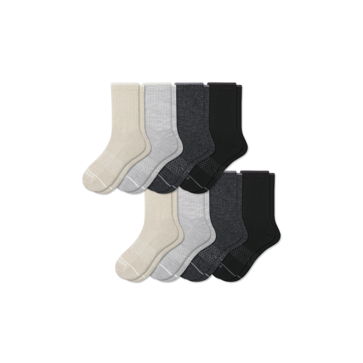 Women's Merino Wool Blend Half Calf Sock 8-Pack